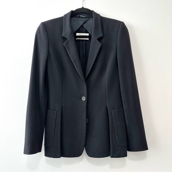 Maison Martin Margiela Jackets & Blazers - Maison Margiela Notched Lapel SIngle Breasted Blazer Black Viscose Sz 6 / EU 42